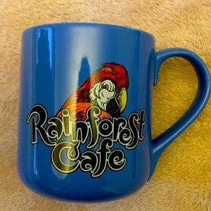 Rainforest Cafe Rio Parrot Bird Blue Ceramic Mug